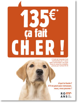 campagne sensibilisation dejection canine romans