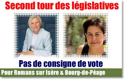 second tour legislatives romans bourg de peage